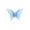 Silver & Blue Butterfly Eclectic Metal Wall Decor